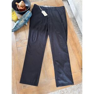 NWT Ballin Mens Pima Cotton Mansfield Relaxed Fit Dress Pants in Black size 40x3